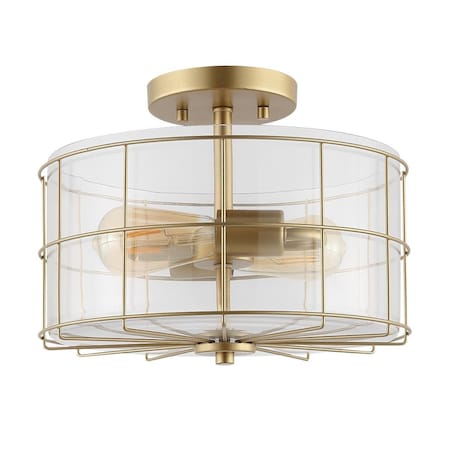 Safavieh Hannes Flush Mount, Brass FLU4087B